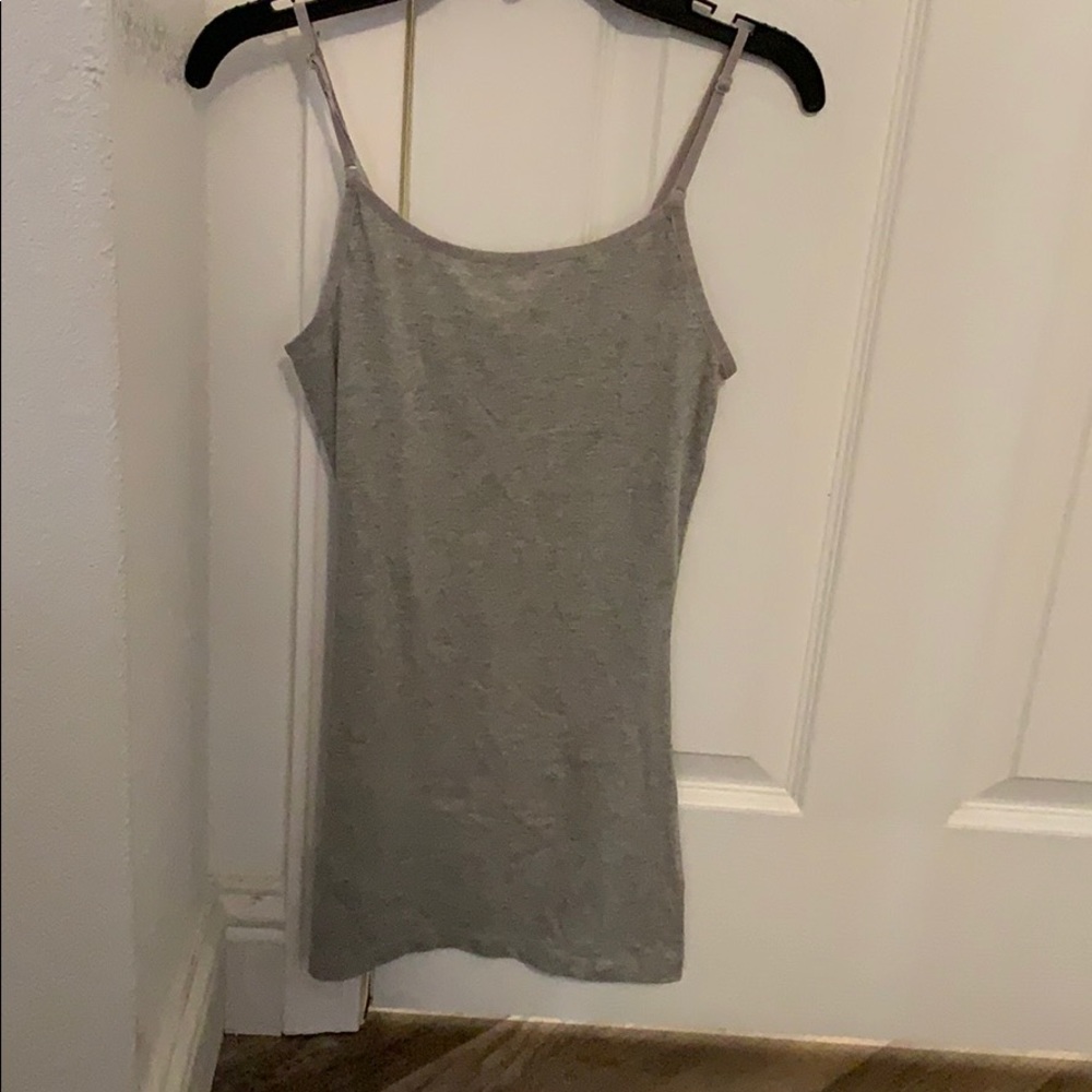 A grey tank top